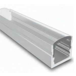 PERFIL PARA RIEL DIFUSOR 18x9MMX1M TRANSPARENTE SIN ALETAS CUADRADO