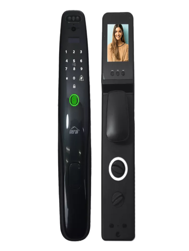 CERRADURA INTELIGENTE CON HUELLA Y RECONOCIMIENTO FACIAL ENTRADA PRINCIPAL MANIJA WIFI NEGRA KIOTO VERA 0046424 - Imagen 2