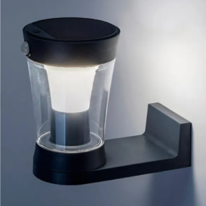 APLIQUE LED PARED 3W 6500K C/SENSOR PIR SOLAR NEGRO WL105
