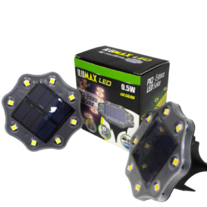 BALA LED DE PISO SOLAR 0,5W 3000K X2 REF 1958 ILUMAX