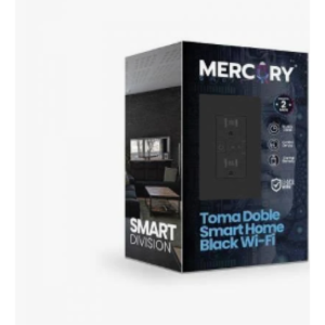 TOMA DOBLE C/P SMART HOME WIFI BLACK MERCURY REF TIC16