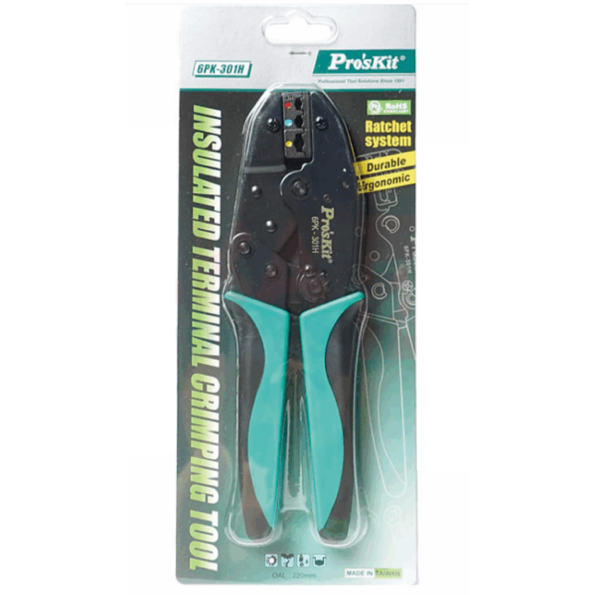PONCHADORA TERMINAL AISLADO 20-10 AWG PRO´SKIT 6PK-301H - Imagen 2