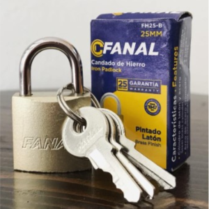 CANDADO HIERRO LATON 25MM FANAL 11340