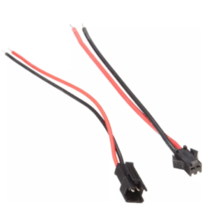 CONECTOR CON CABLE NEGRO ROJO 2 PINES REF 07399