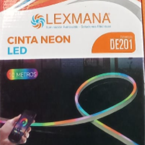CINTA LED NEON FLEX DC5V 10MTR RGB + CONTROL Y FUENTE BLUETOOTH LEXMANA DE201