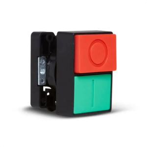PULSADOR DOBLE ROJO-VERDE SALIENTE BASE PLASTICA S/BLOQUE 22MM STECK 110STK014