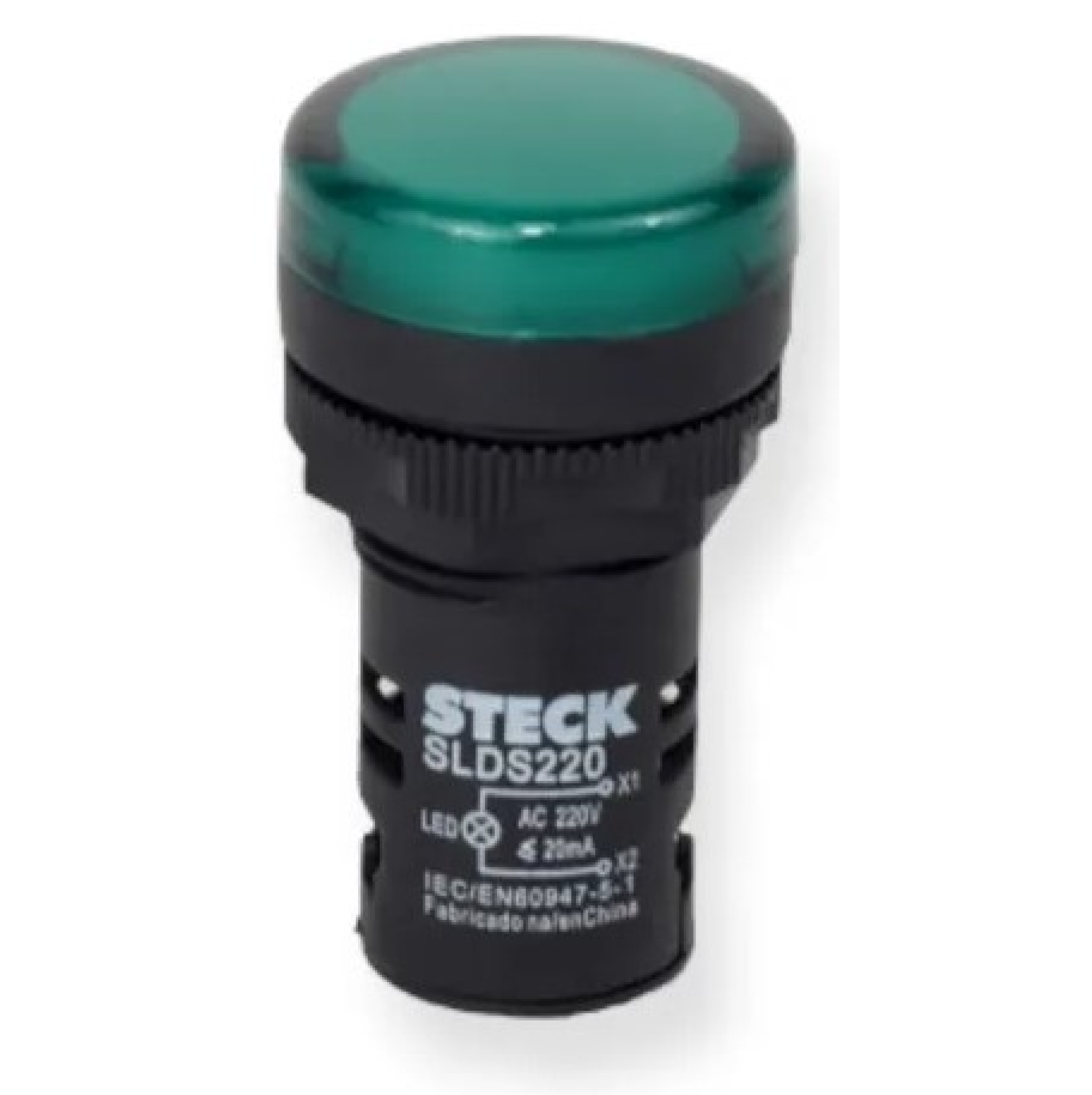 PILOTO LED VERDE 22MM STECK SLDS2202 - Imagen 2