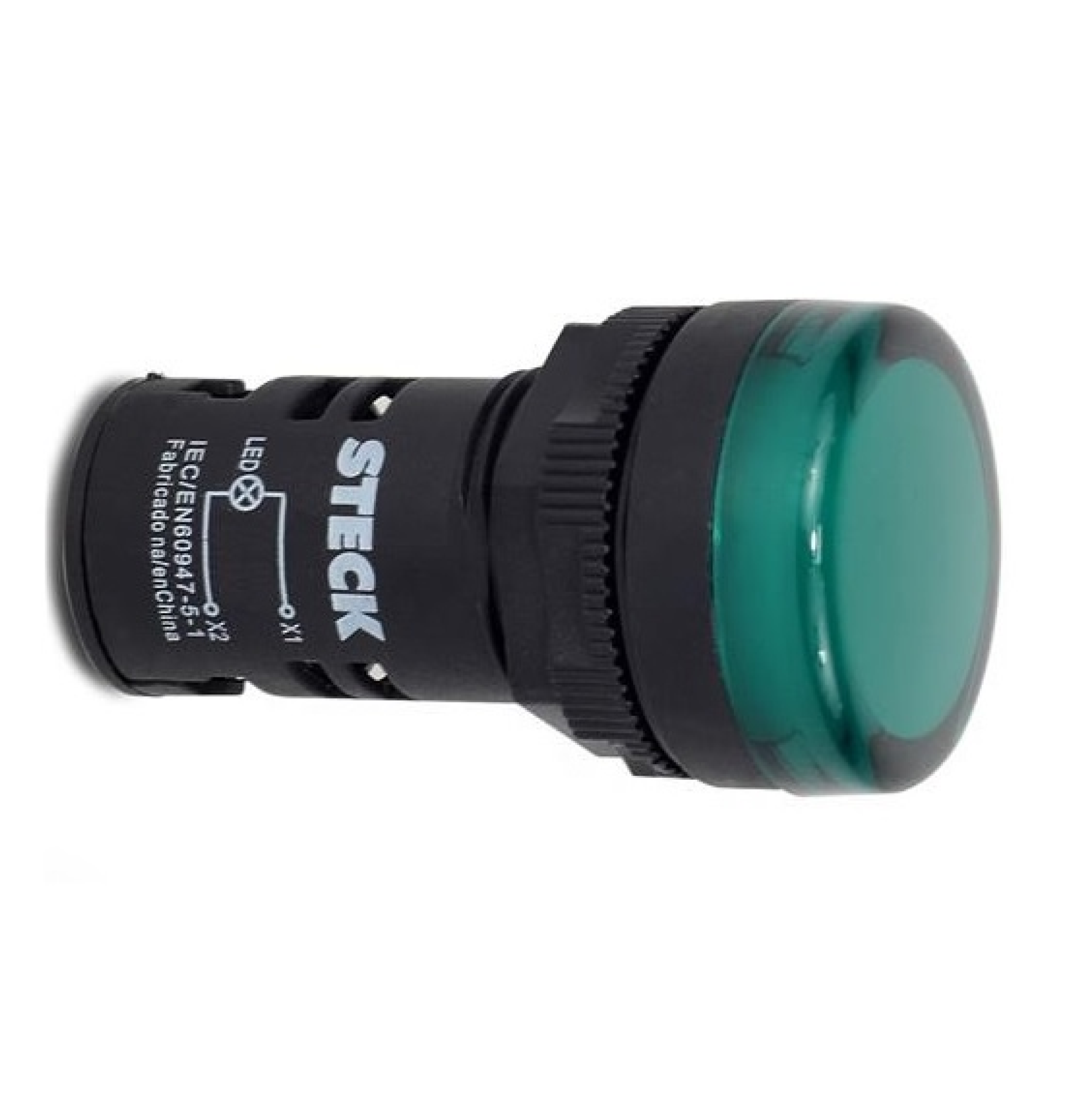 PILOTO LED VERDE 22MM STECK SLDS2202 - Imagen 3