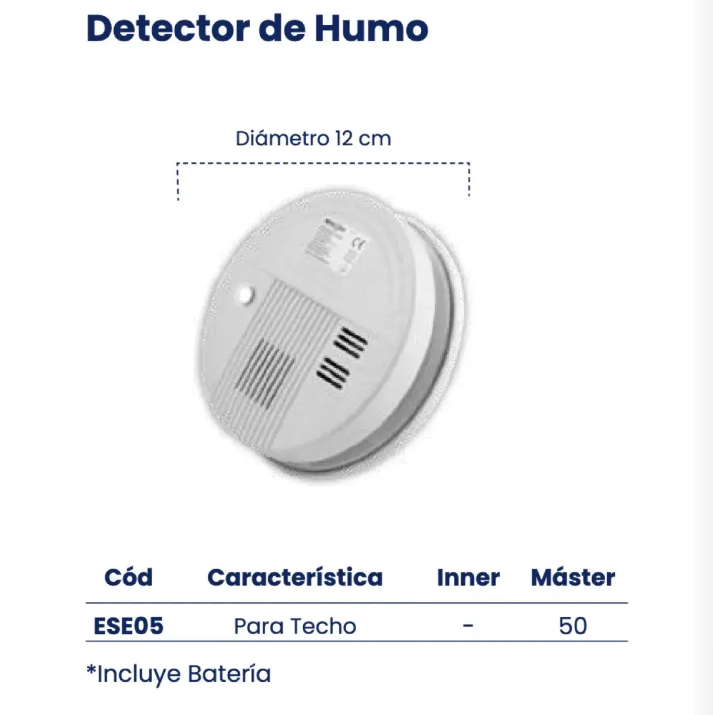 SENSOR DE HUMO MERCURY ESE05 - Imagen 3
