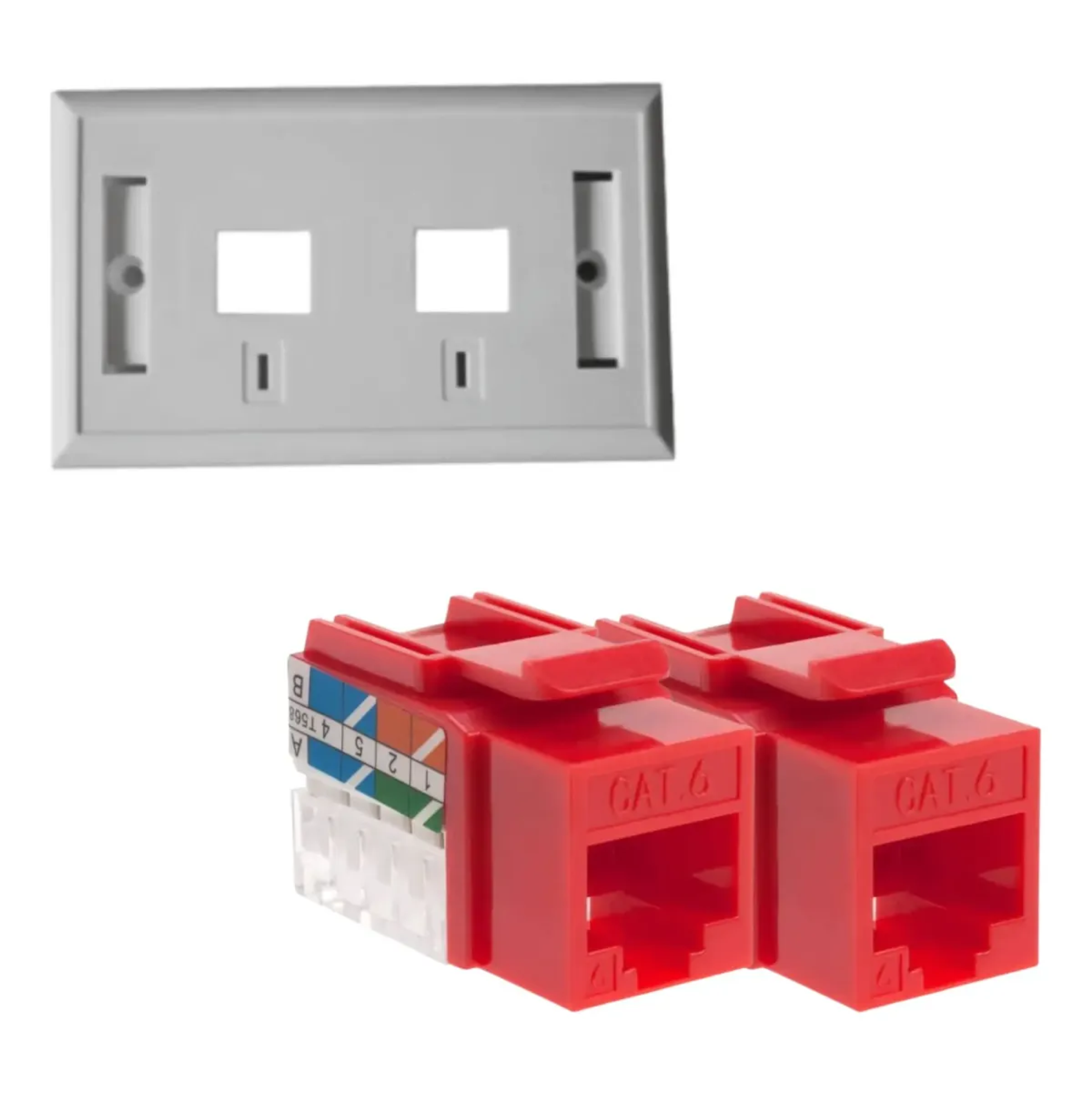 JACK CAT 6 ROJO MARWA MW-JKK-CAT6-R - Imagen 2