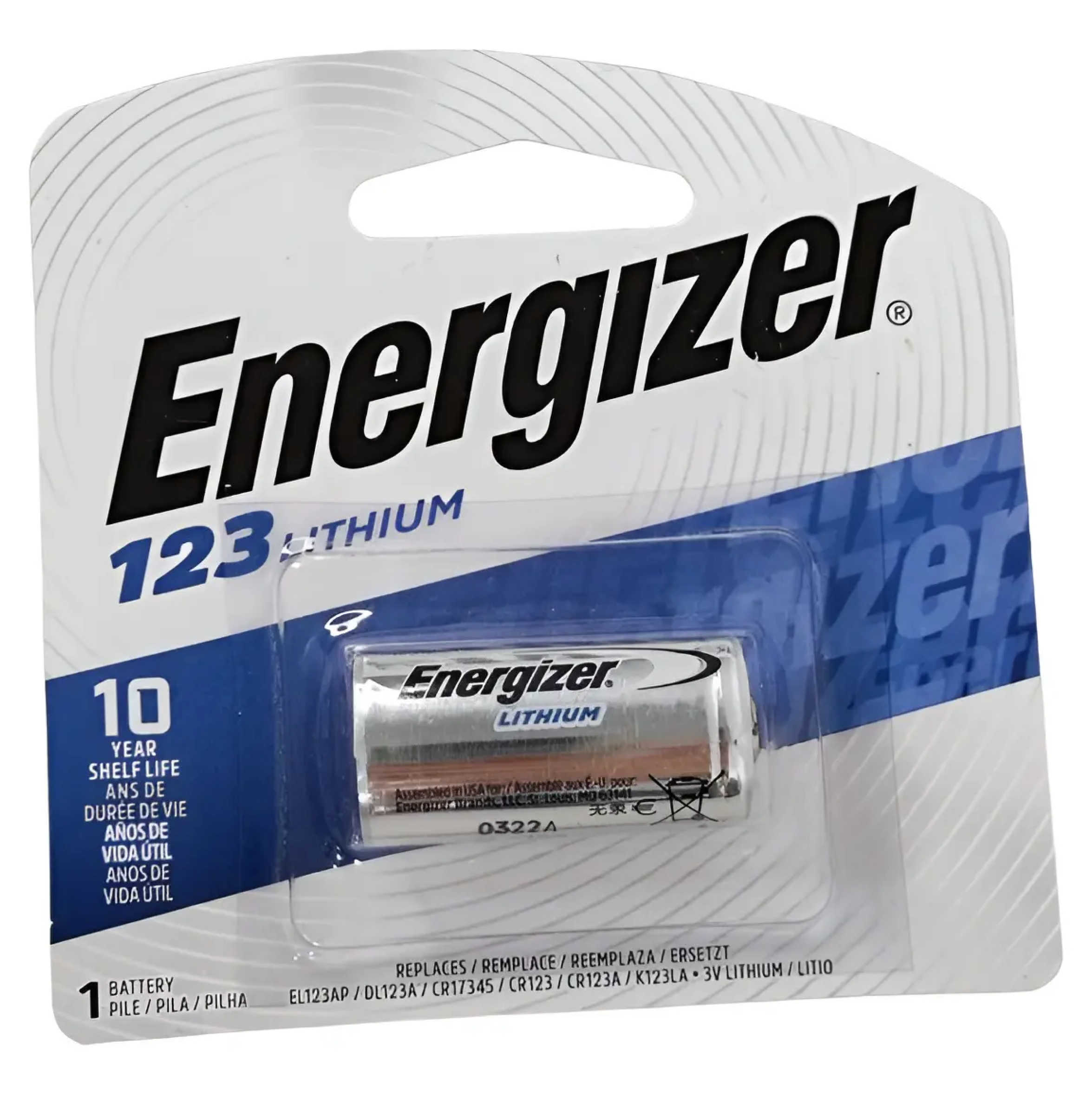 PILA CR123 LITHIUM ENERGIZER/PANASONIC 1021