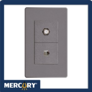 TOMA TELEFONO+COAXIAL SILVER PLUS MERCURY ETI208