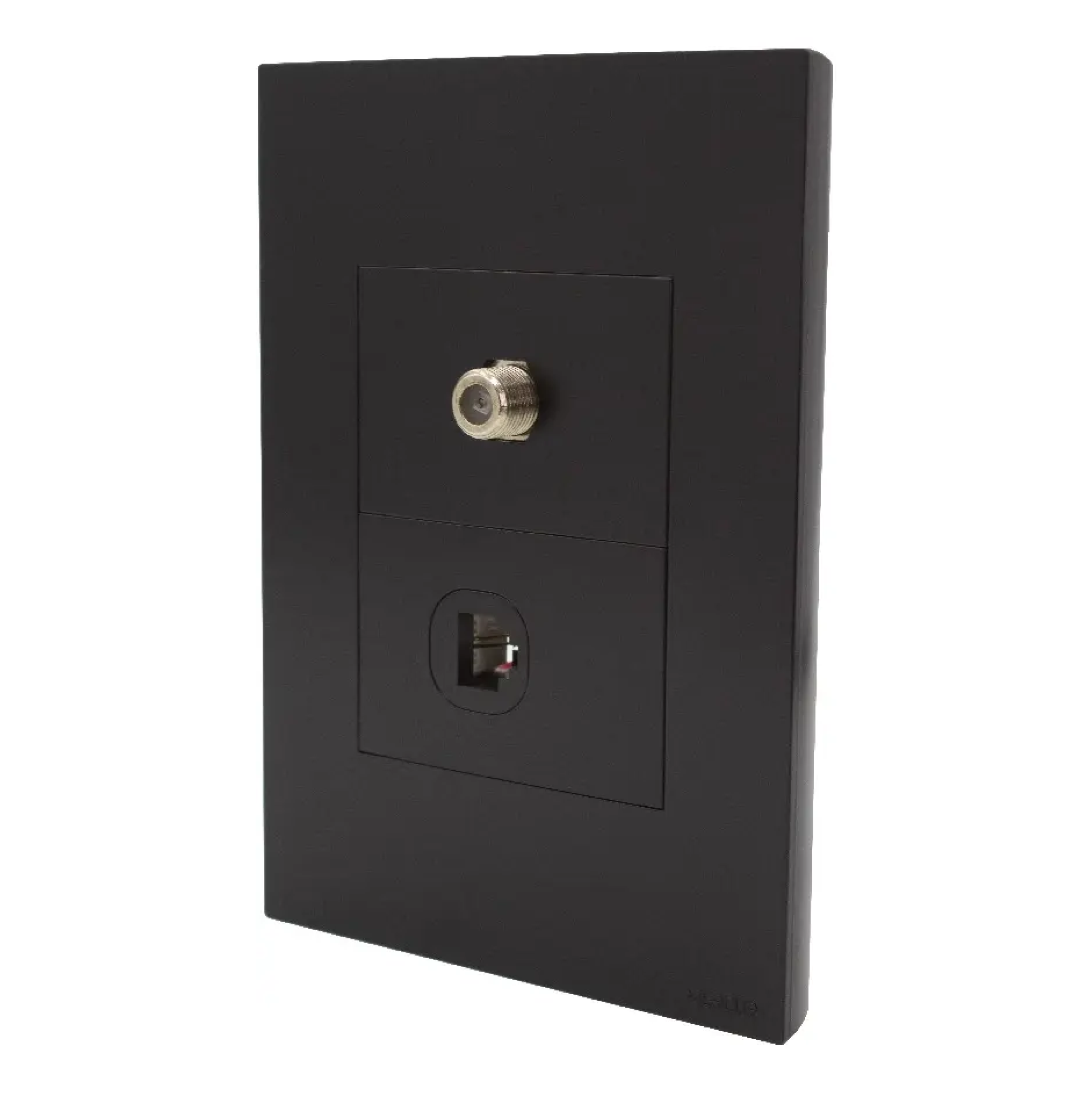 TOMA TELEFONO+COAXIAL NEGRO PLUS MERCURY ETI181 - Imagen 3