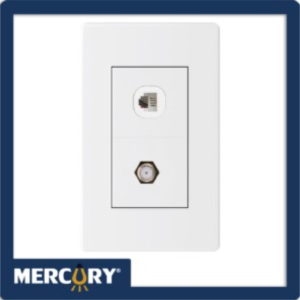 TOMA TELEFONO+COAXIAL BL PLUS MERCURY ETI181