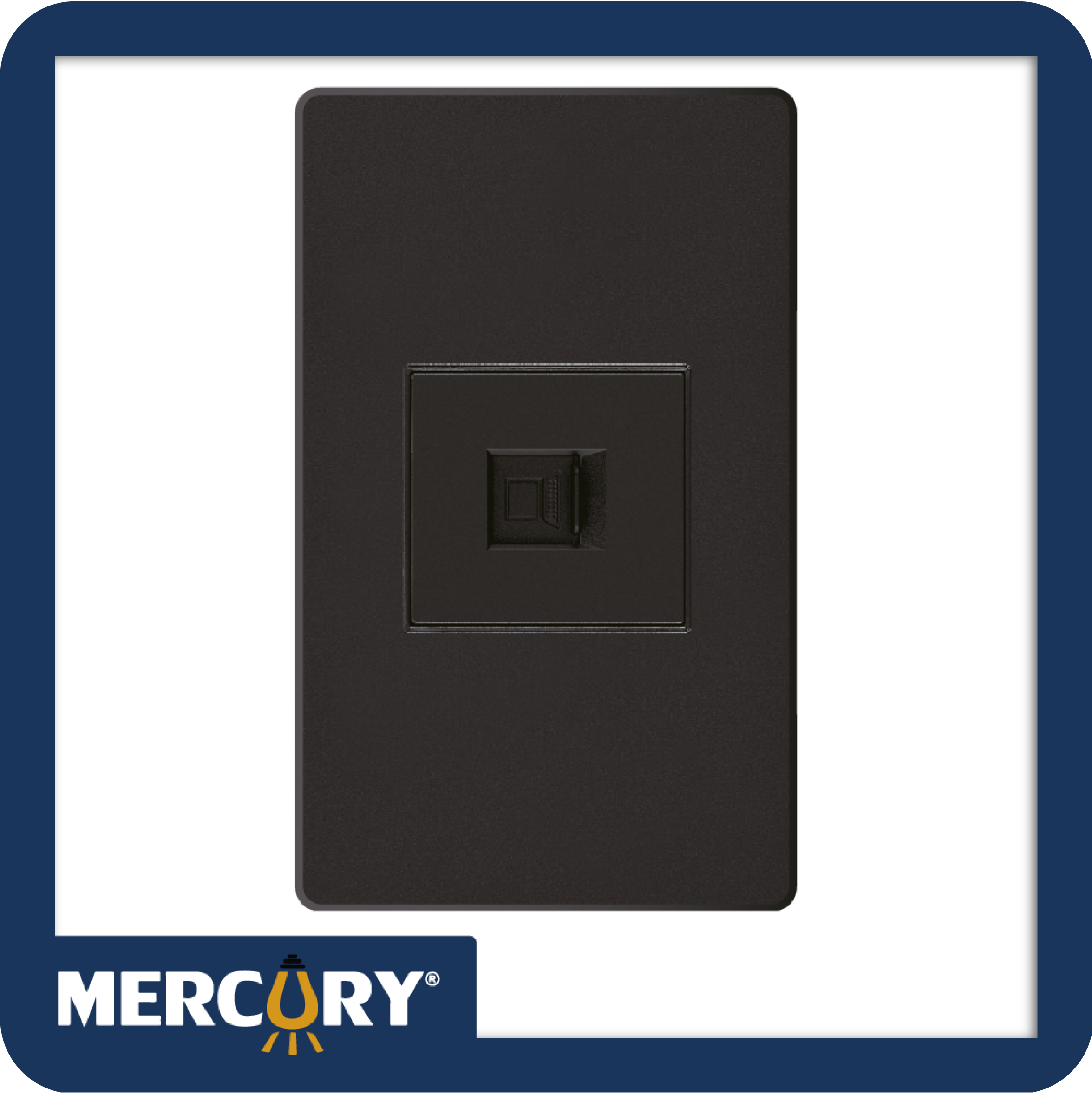 TOMA RJ45 NEGRO MATE MERCURY ETI166