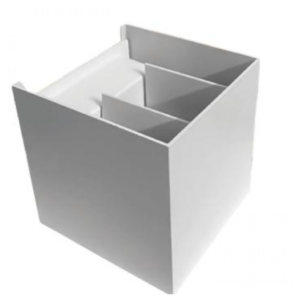 APLIQUE LED PARED 06W 3000K BOX CUBO 10X10 BLANCO MERCURY IDL79