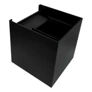 APLIQUE LED PARED 06W 3000K BOX CUBO 10X10 NEGRO MERCURY REF IDL80