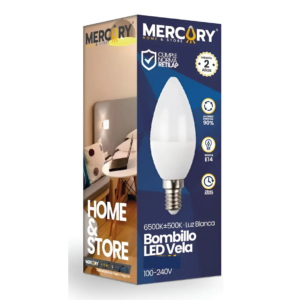 BOMBILLO LED LLAMA 2W VELA E27 110-240V MERCURY REF IBL105