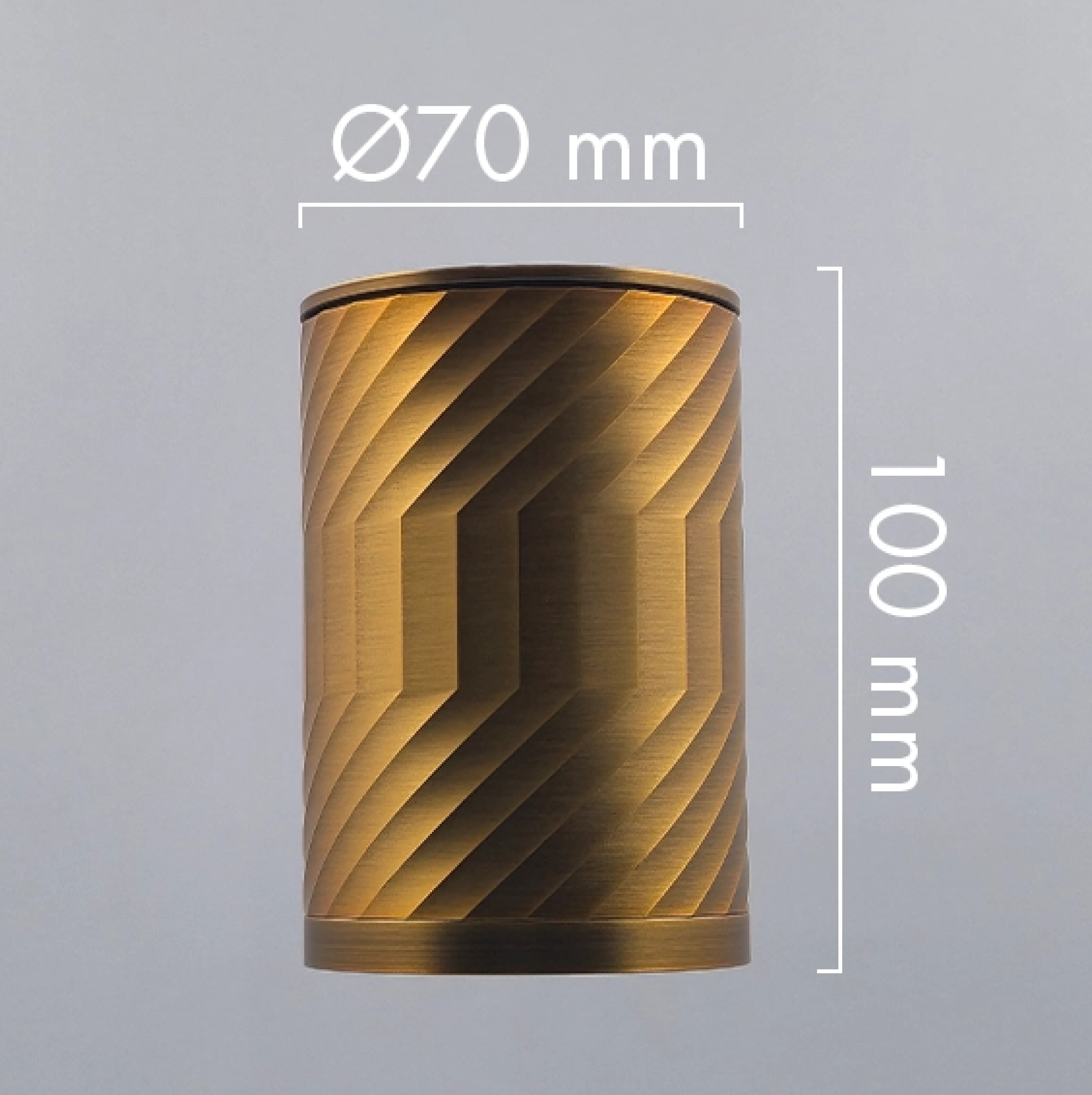 BALA CILINDRO TEXTURIZADO ALUMINIO DORADO GU-10 ECOLITE REF. DLGUALCTB - Imagen 5