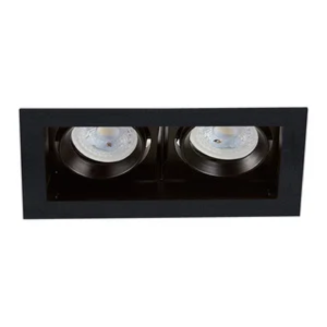 BALA LED CARDAN DOBLE GU10 NEGRO ALUMINIO ECOLITE REF: DLGUALAX2