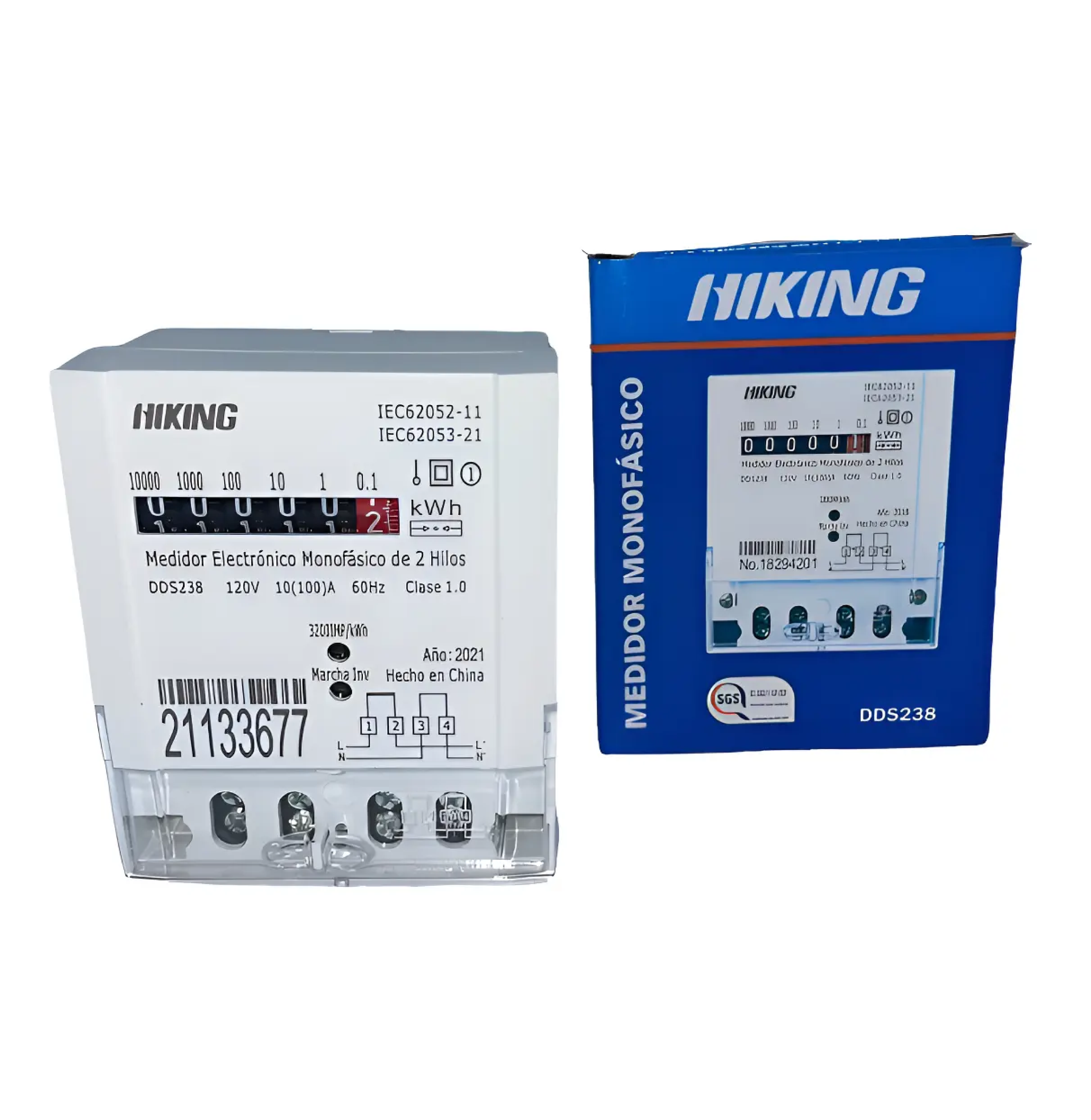 CONTADOR MONOFASICO CUENTA INTERNA HIKING DDS238/MERCURY EBM79 /EMB82