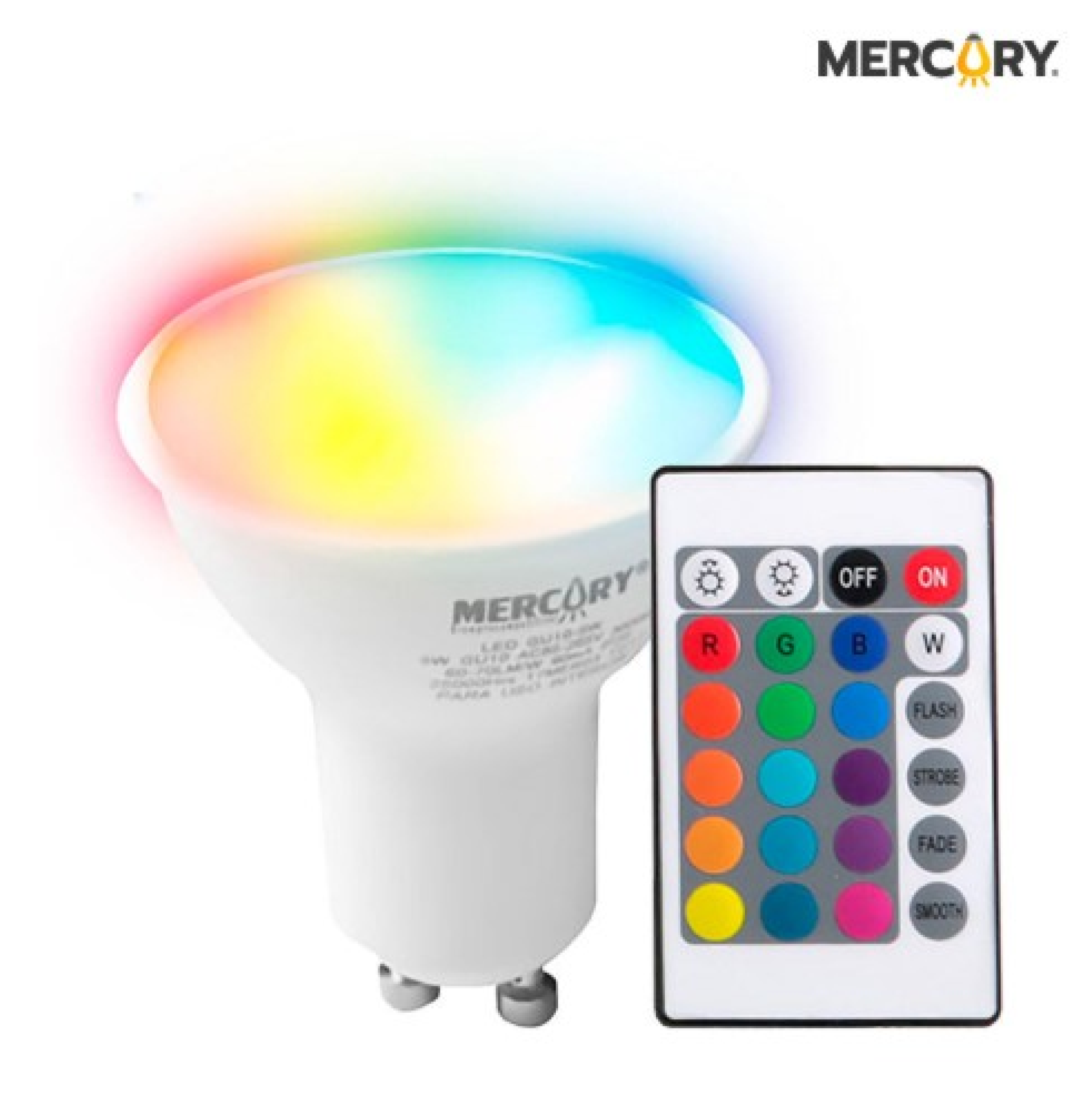 DICROICO LED 5W RGB + 6500K GU-10 C/CONTROL MERCURY IBL72