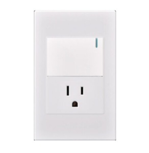 INTERRUPTOR + TOMA C/P C/PLACA PREMIUM WHITE MERCURY REF ETI38