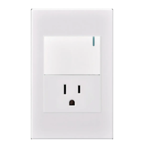 INTERRUPTOR + TOMA C/P S/PLACA PREMIUM WHITE MERCURY REF ETI38