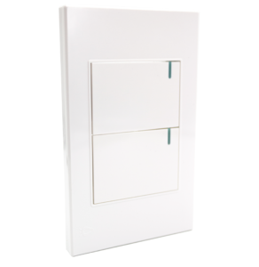 INTERRUPTOR CONM DOBLE C/PLACA PREMIUM WHITE MERCURY REF ETI35
