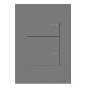 INTERRUPTOR CONM TRIPLE GRIS GRIGIO TORINO  MERCURY REF ETI226