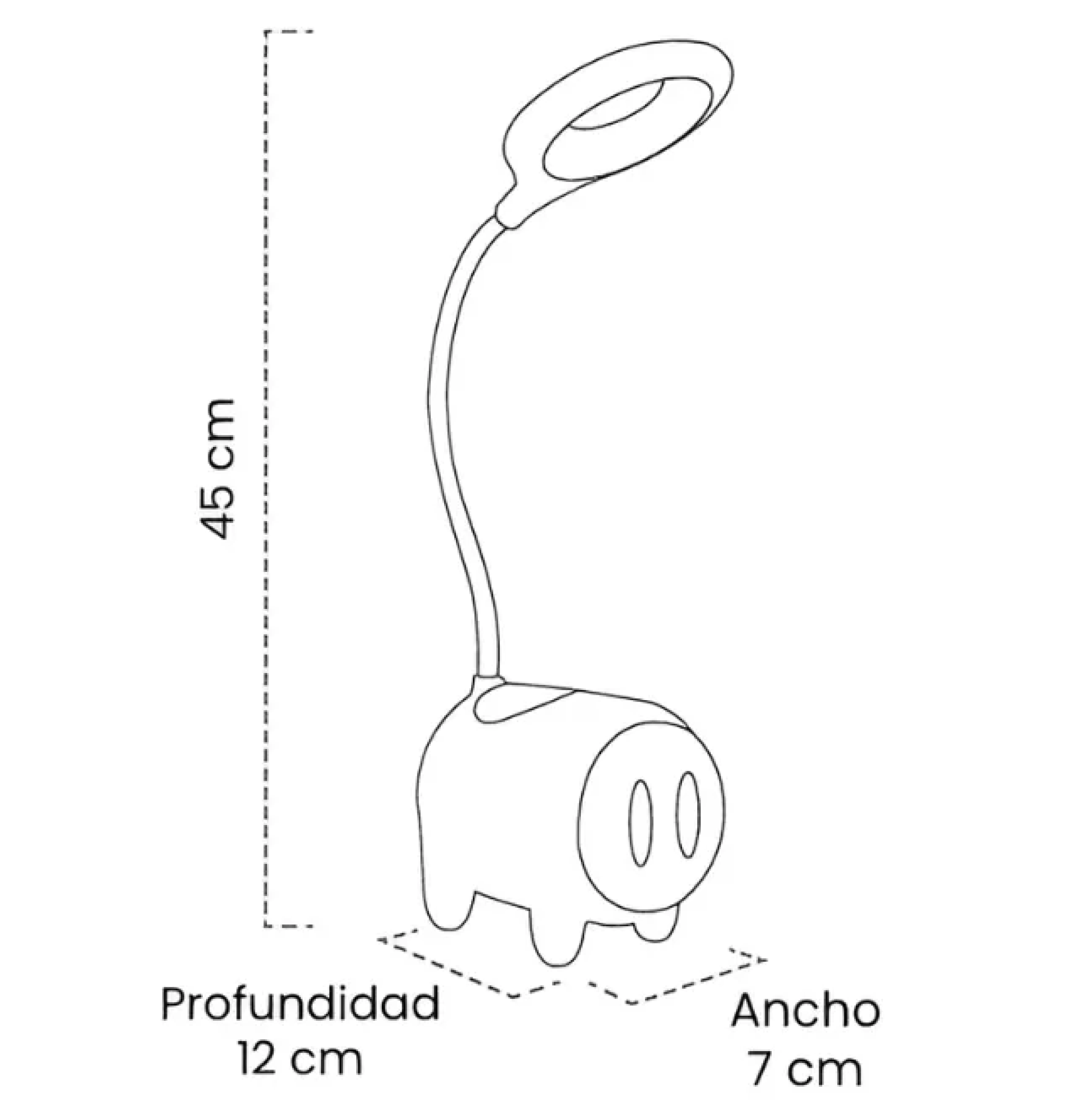 LAMPARA ESCRITORIO LED 4W 4000K KIDS ROSADO RECARGABLE MERCURY IDL39 - Imagen 2