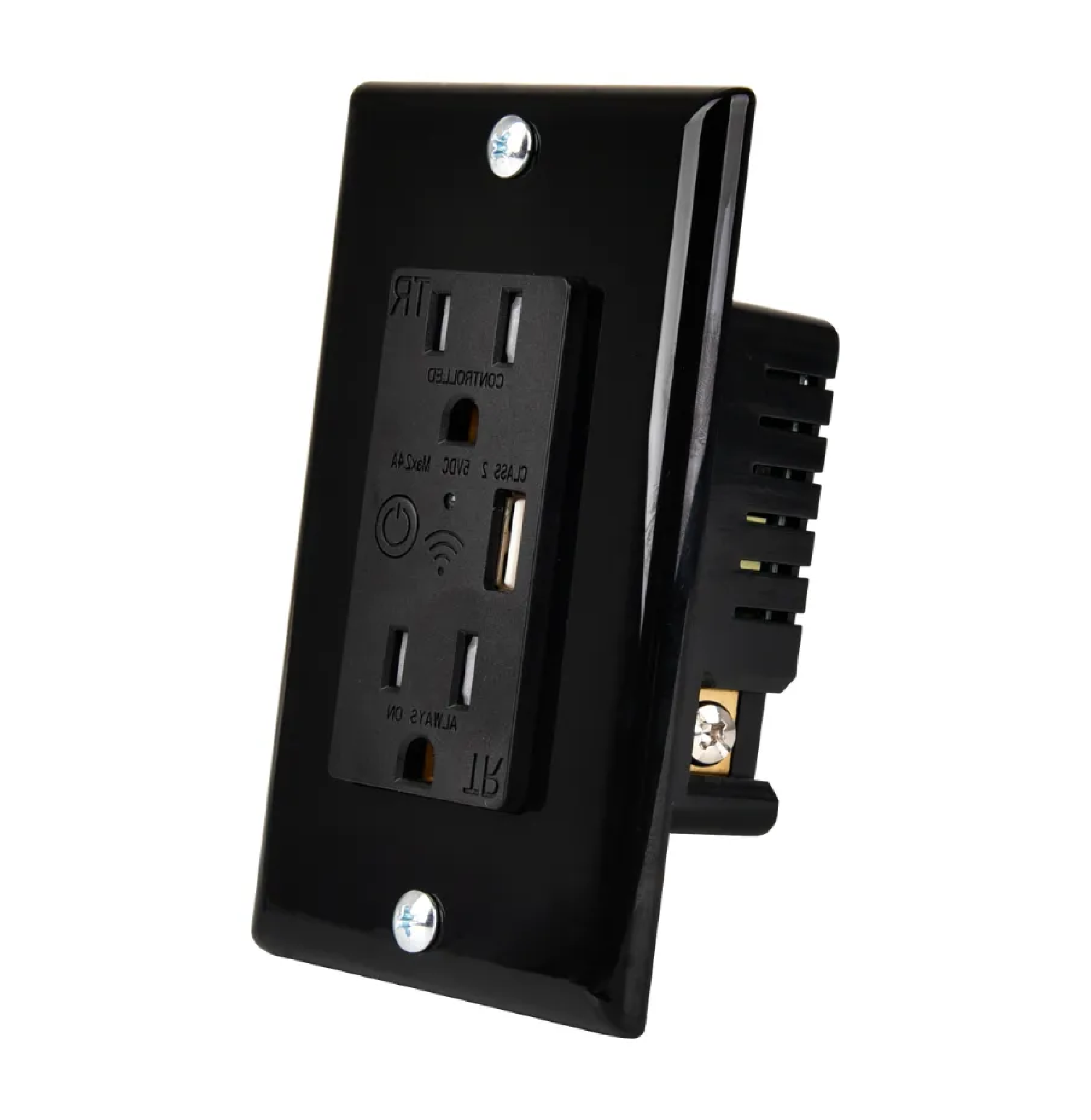 TOMA DOBLE C/POLO + USB SMART HOME WIFI BLACK MERCURY REF TIC46 - Imagen 2
