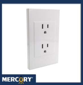 TOMA DOBLE C/P BLANCO CAPRI MERCURY ETI215