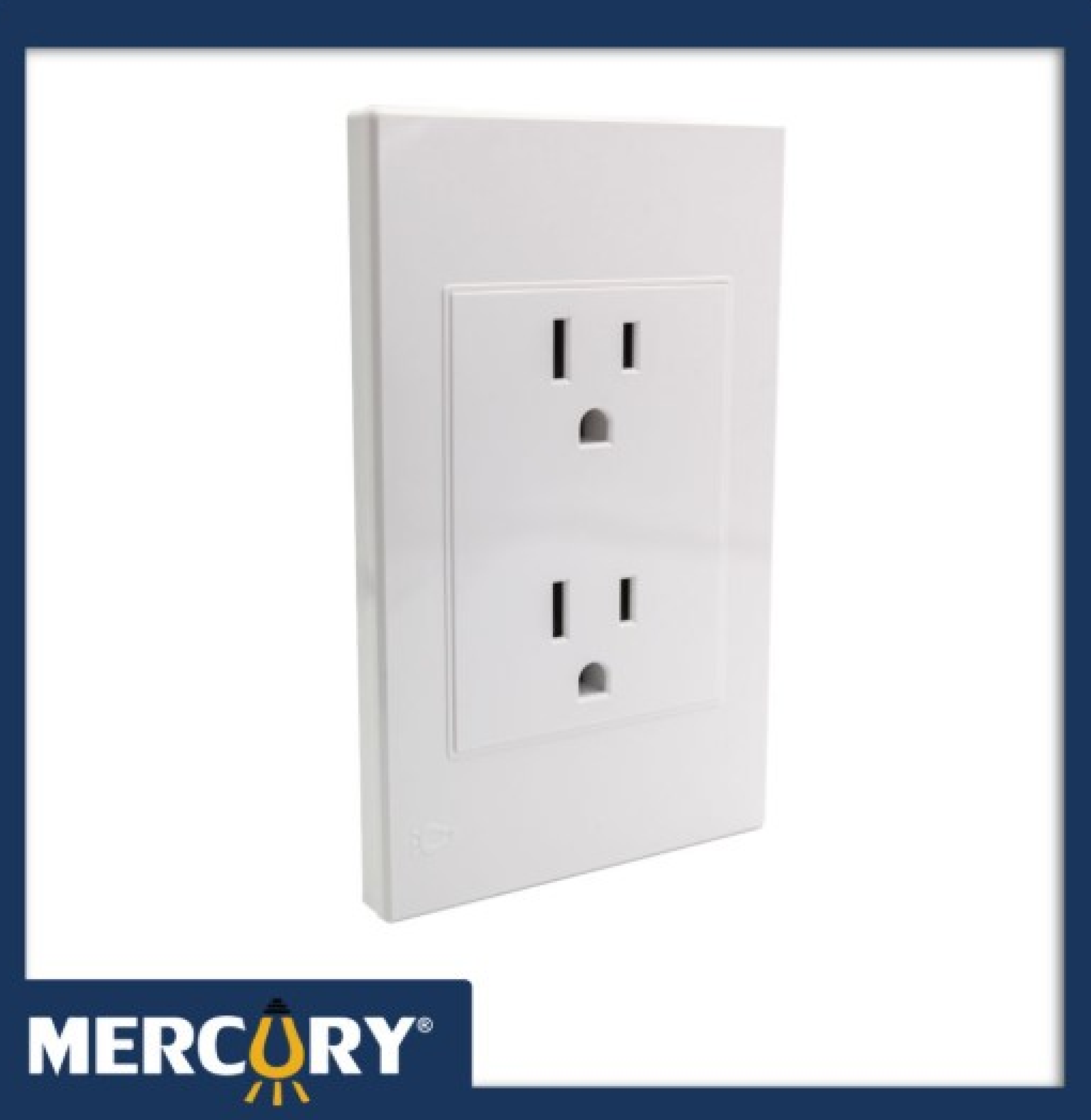 TOMA DOBLE C/P BLANCO CAPRI MERCURY ETI215