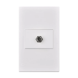 TOMA COAXIAL SENCILLA BLANCO CAPRI MERCURY ETI219