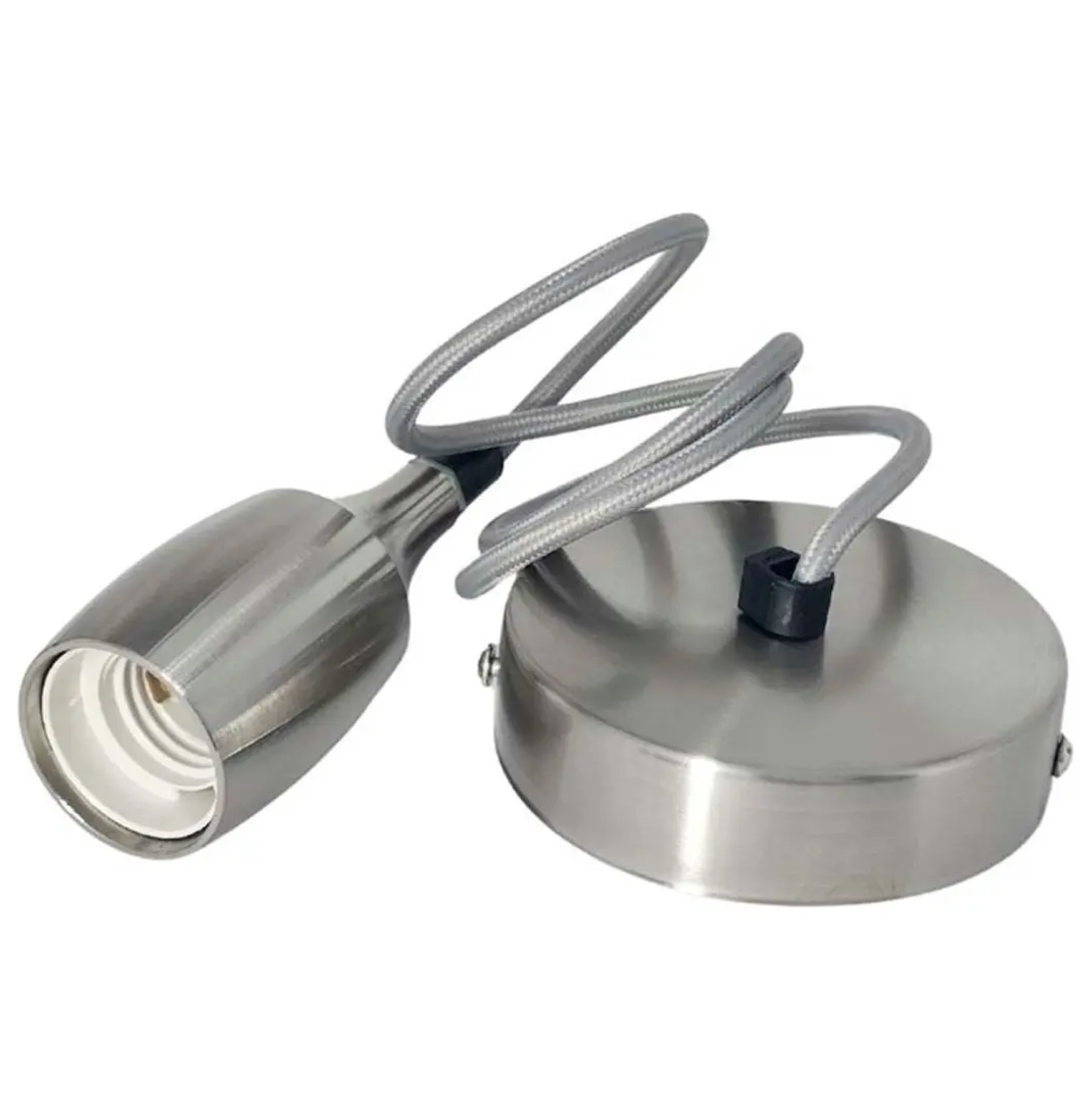 PORTALAMPARA C/BASE CROMADO E-27 IMERCURY REF IDL100 - Imagen 2