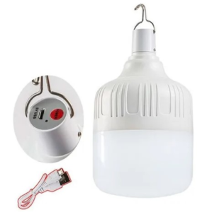 BOMBILLO LED 20W 6500K RECARGABLE USB 2400MAH GANCHO + SWITCH MERCURY ILE18
