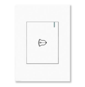 BOTON TIMBRE SENCILLO BLANCO C/PLACA PREMIUM WHITE MERCURY ETI39