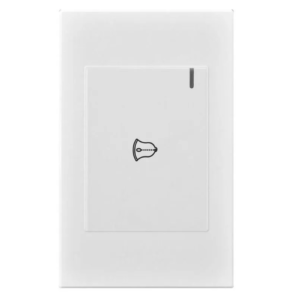BOTON TIMBRE SENCILLO BLANCO CAPRI MERCURY ETI217