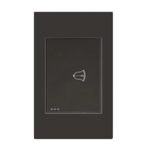 BOTON TIMBRE SENCILLO NEGRO MATE MERCURY ETI168