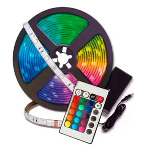 CINTA LED 60L 5050 12V RGB X 10MTS INCLUYE CONTROL Y FUENTE MERCURY ICL104