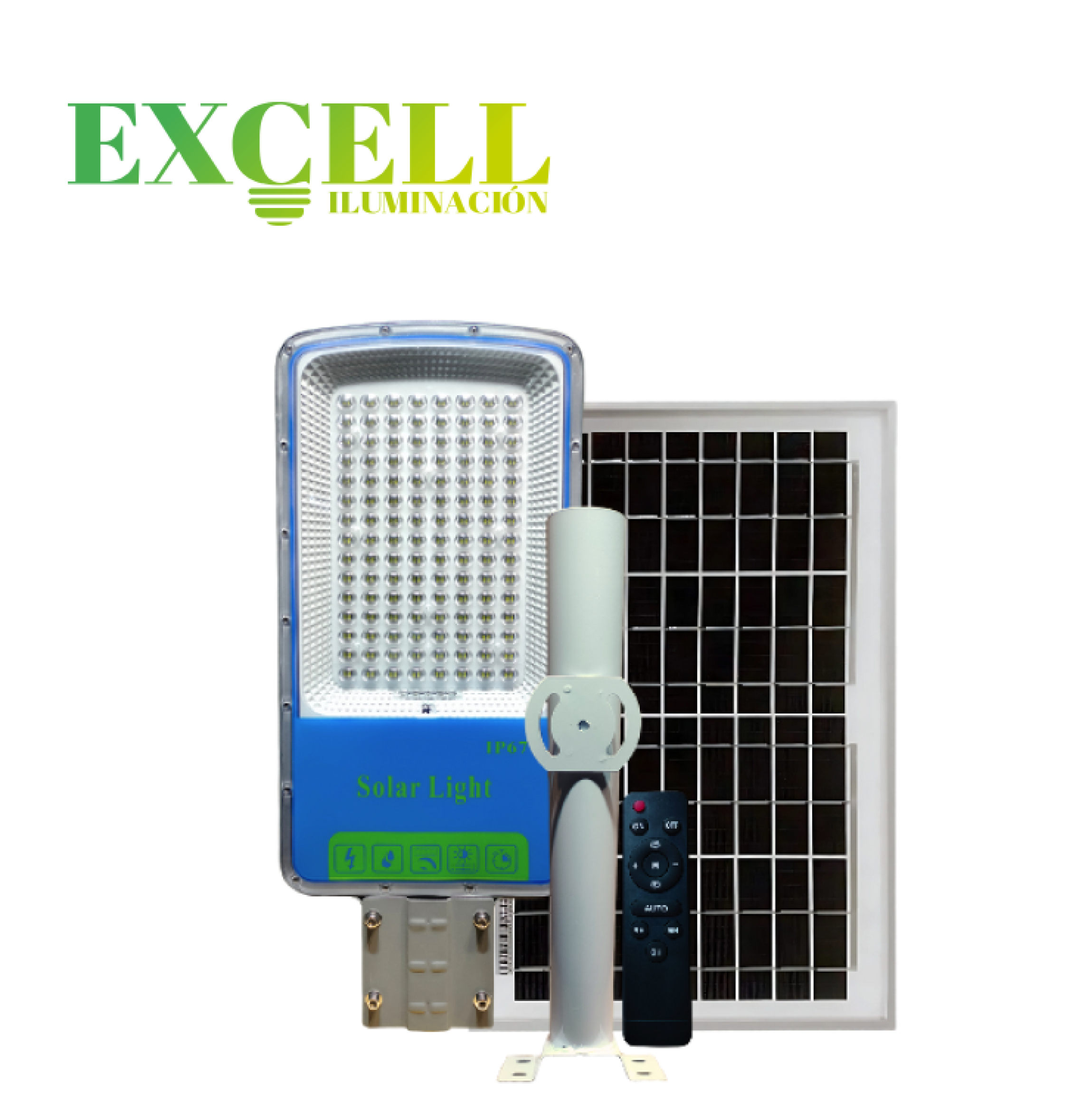 LUMINARIA LED 200W 6500K C/PANEL SOLAR PROFESIONAL EXCELL 5782