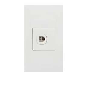 TOMA TELEFONO SENCILLA C/PLACA PREMIUM WHITE MERCURY REF ETI40