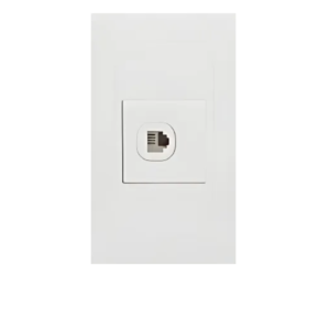 TOMA TELEFONO SENCILLA C/PLACA PREMIUM WHITE MERCURY REF ETI40