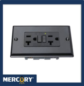 TOMA GFCI 20AMP NEGRA MERCURY REF ETI78