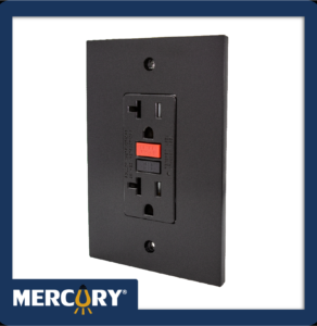 TOMA GFCI 20A BLACK LUXURY MERCURY REF ETI112