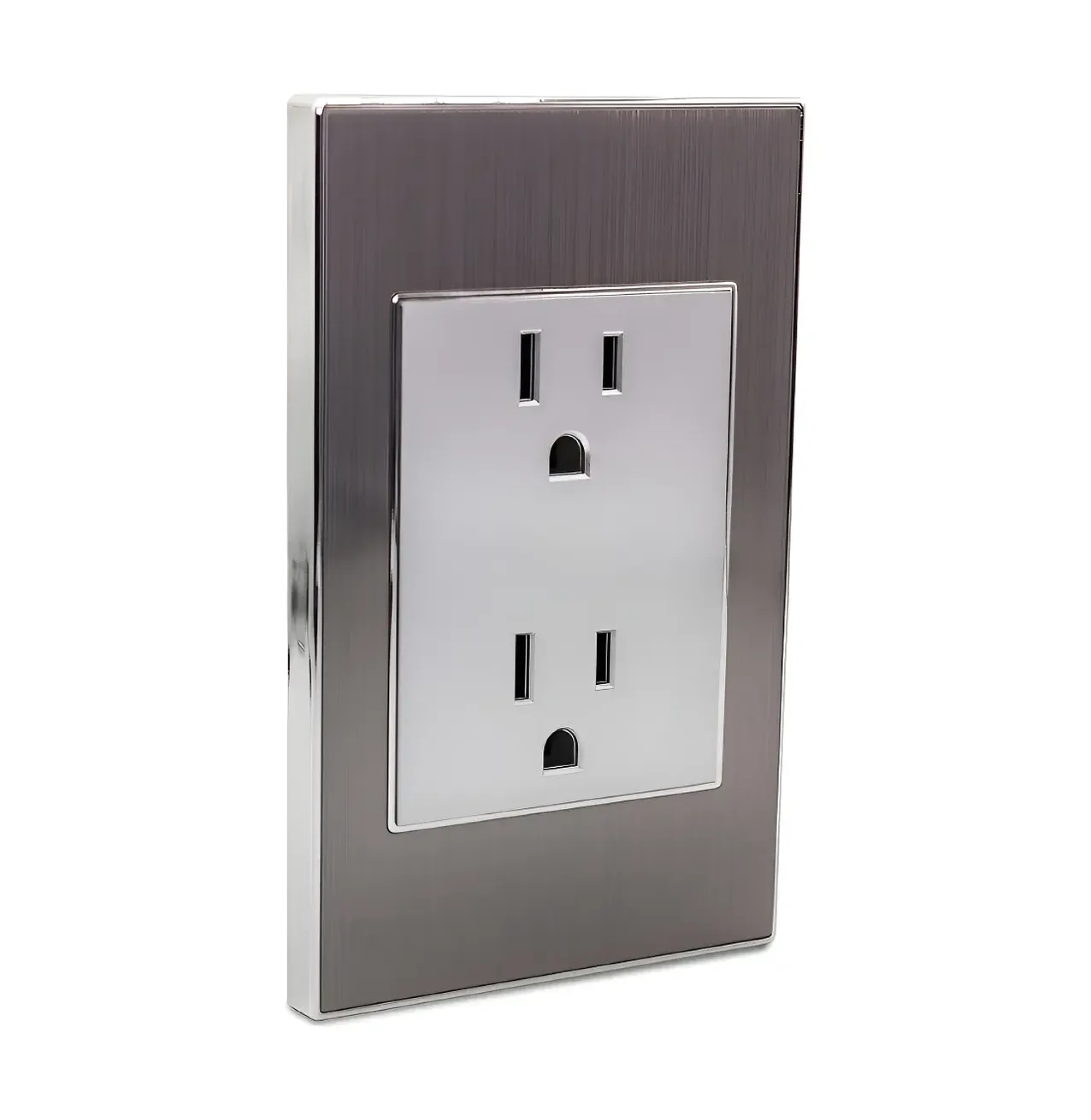 TOMA DOBLE C/POLO STAINLESS MERCURY ETI46 - Imagen 3