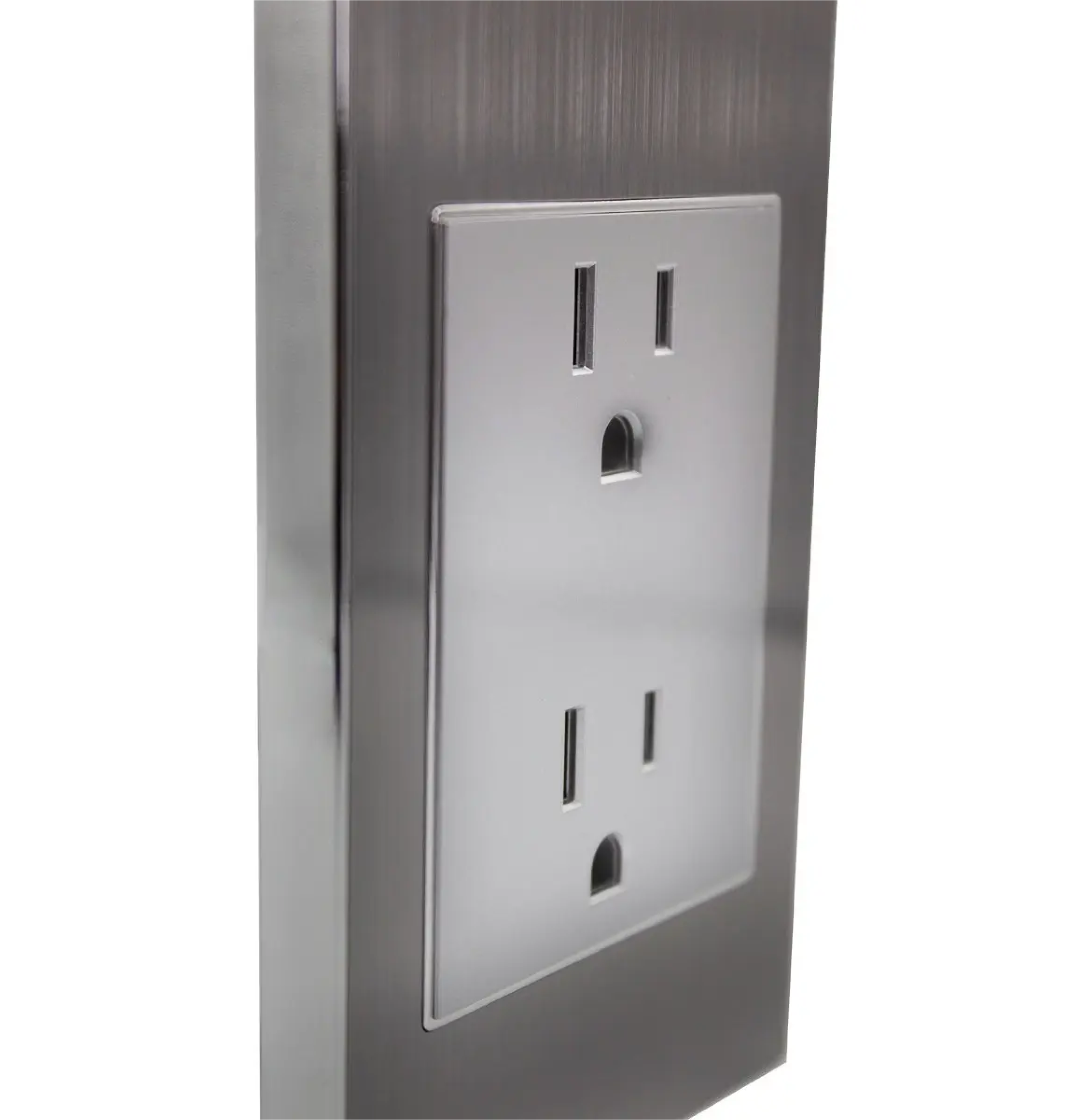 TOMA DOBLE C/POLO STAINLESS MERCURY ETI46 - Imagen 2