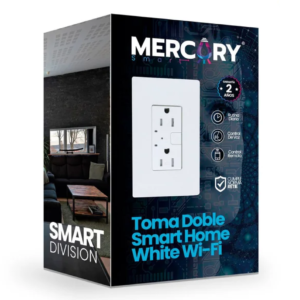 TOMA DOBLE C/POLO SMART HOME WIFI WHITE MERCURY REF TIC15