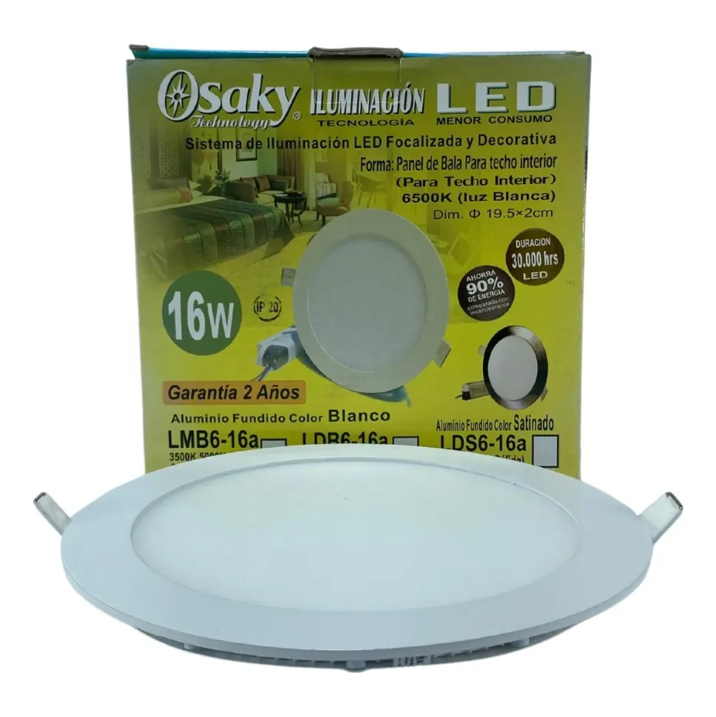 PANEL LED 16W 3500K 7" OSAKY - Imagen 4